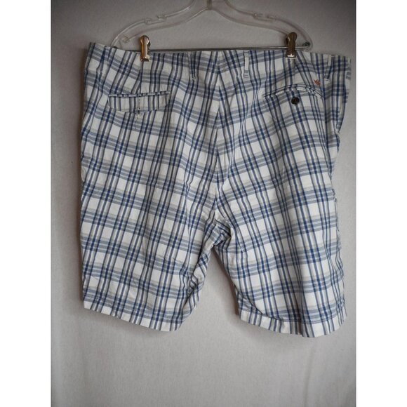 Dockers Mens  Blue Plaid Flat front Shorts - Picture 5 of 5